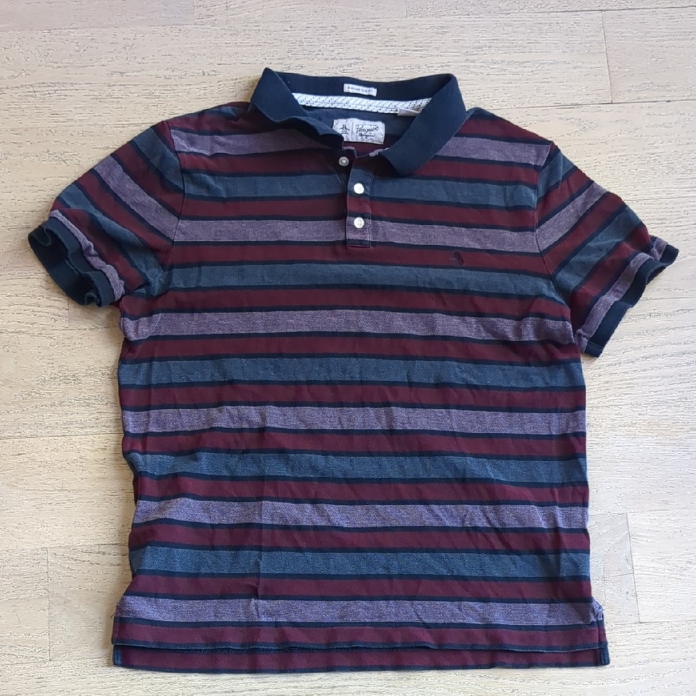 Penguin Striped Polo Shirt XL